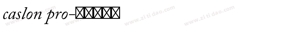 caslon pro字体转换